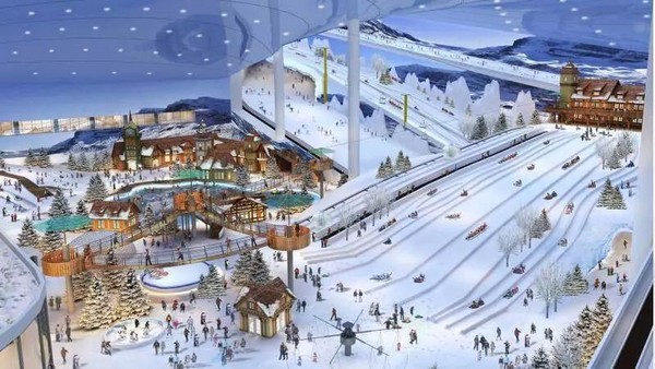 Sunac Snow World là một trong những điểm nổi bật của công viên