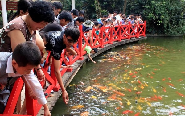 Du khách tham quan công viên Thất Tinh