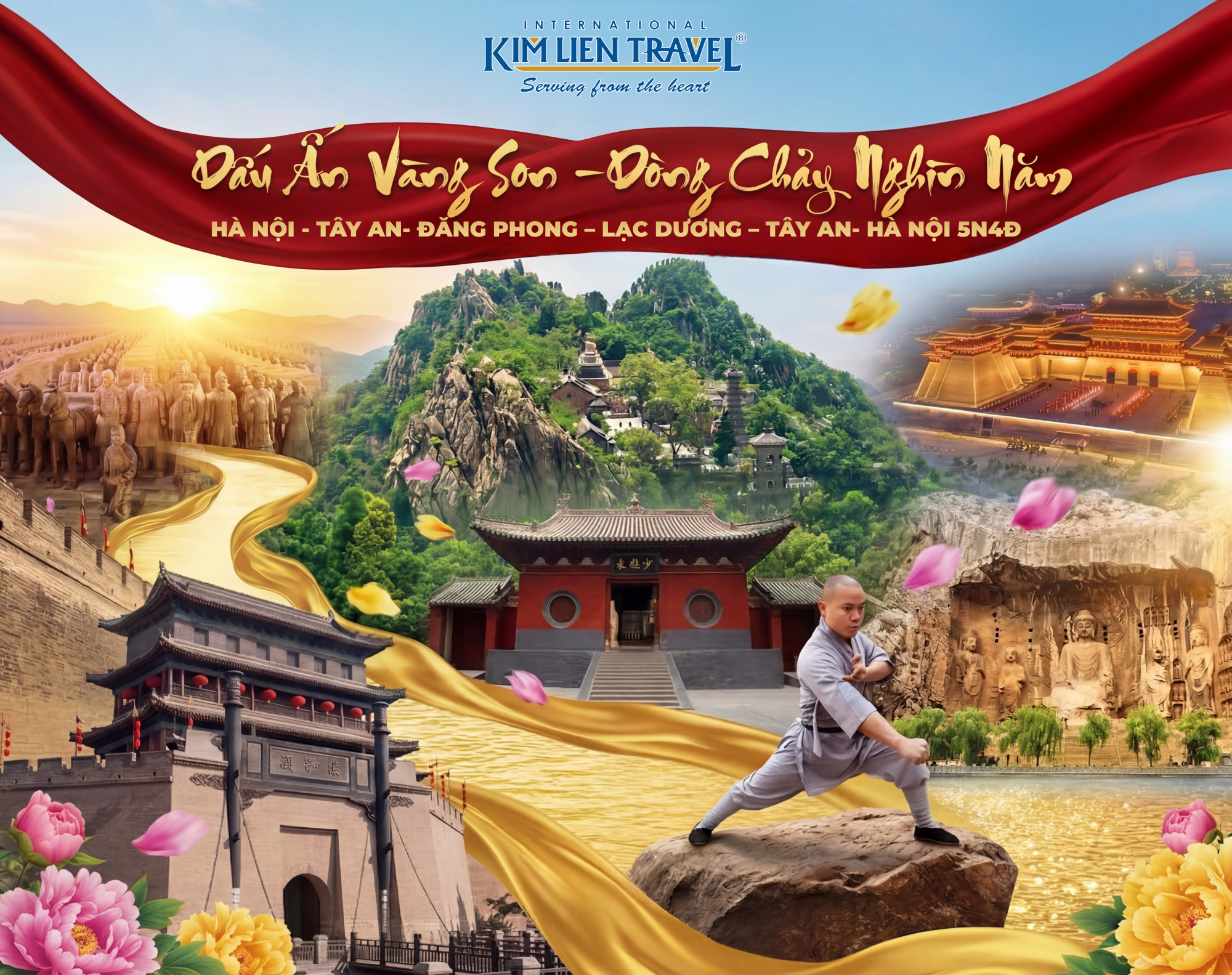 Tour Hà Nội - Tây An - Đăng Phong - Lạc Dương - Tây An 5N4Đ Hè 2026 (Bay MU)