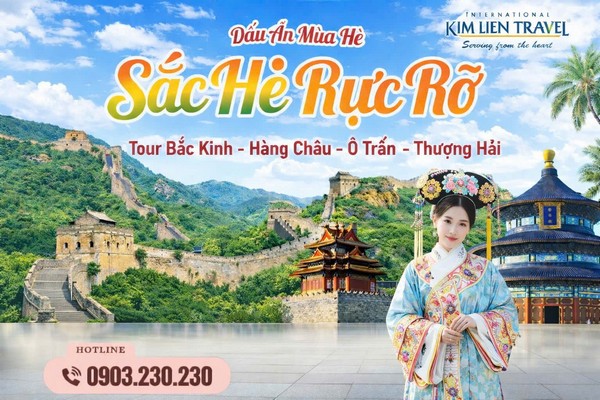 Tour Hà Nội - Bắc Kinh - Hàng Châu - Ô Trấn - Thượng Hải 7N6Đ Hè 2026 (Bay CA)