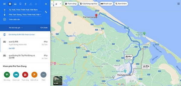 Quý khách có thể lựa chọn hai tuyến đường chính đầy thuận tiện
