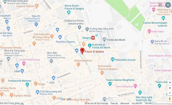 Quảng trường Tây Ban Nha tọa lạc tại Piazza di Spagna, 00187 Roma RM, Ý