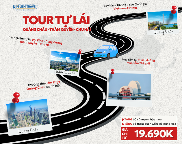 [Tự Lái] Tour Quảng Châu - Thâm Quyến - Chu Hải 4N3Đ (Bay VNA)