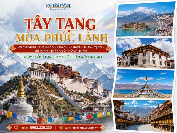 Tour Hồ Chí Minh - Thành Đô - Lâm Chi - Lhasha - Thanh Tạng - Tây Ninh - Thành Đô 9N8Đ 