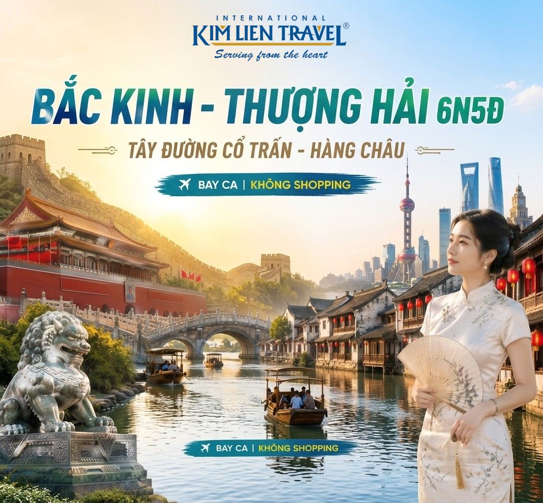 Tour Hàng Châu - Thiệu Hưng 4N3Đ No Shopping (Bay CA)