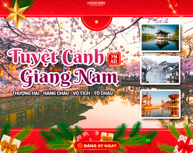 Tour Thượng Hải - Hàng Châu - Vô Tích - Tô Châu 6N5Đ