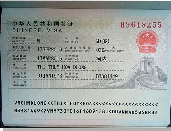 Muốn đến Quảng Châu, Trung Quốc cần phải có visa 
