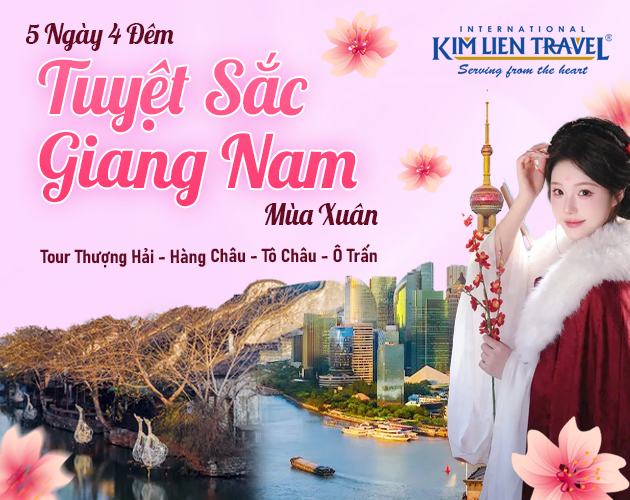 Tour Hà Nội - Thượng Hải - Hàng Châu - Tô Châu - Ô Trấn 5N4Đ (Bay CA) 