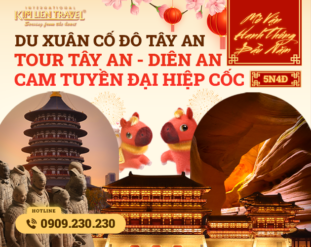 Tour Tây An - Diên An - Hẻm Núi GanQuan Yucha 5N4Đ (Bay MU) - Không Shopping