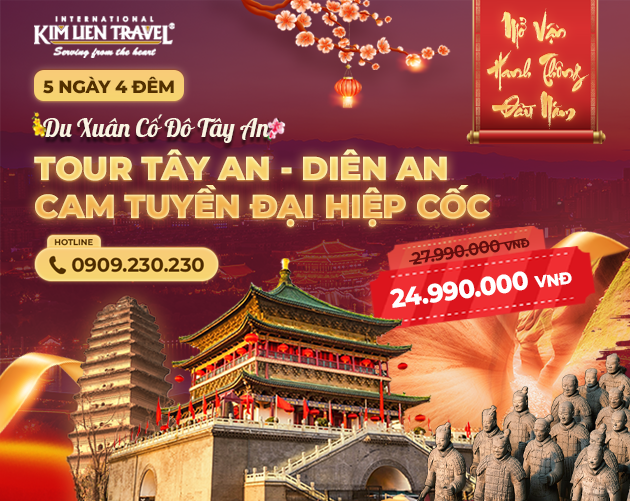 Tour Tây An - Diên An - Hẻm Núi GanQuan Yucha 5N4Đ (Bay MU) - No Shopping