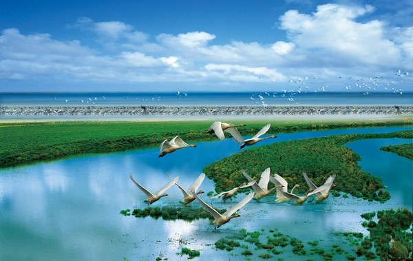 Hồ Poyang góp phần tô điểm cho vẻ đẹp Nam Xương