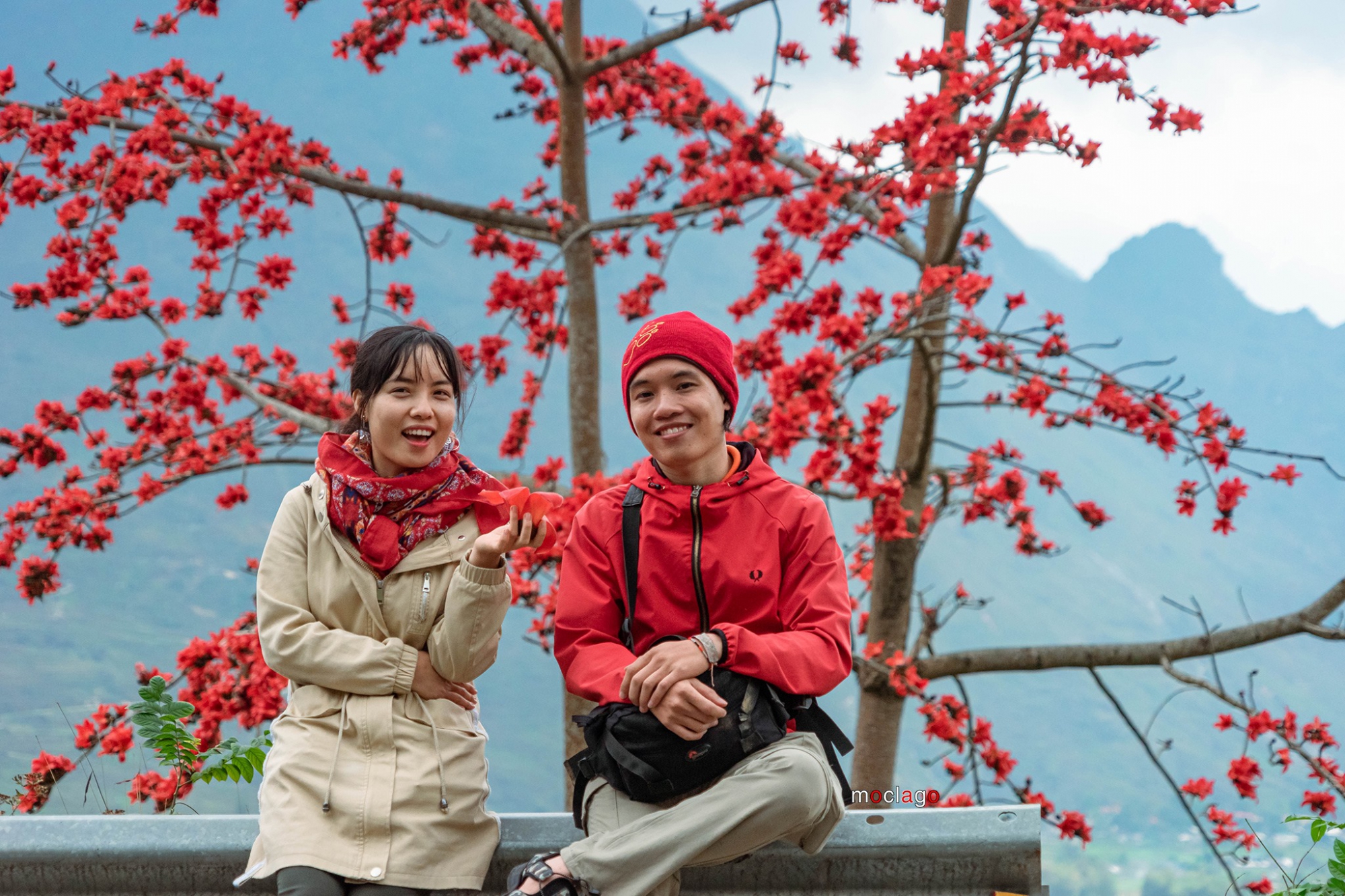 Du lịch Hà Giang tháng 3 có thêm sắc đỏ của hoa gạo