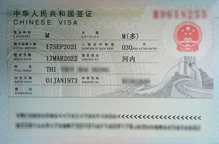 Các loại visa Trung Quốc: Điều kiện làm visa Trung Quốc cho người Việt