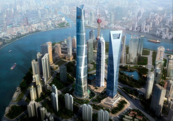 Tháp Thượng Hải (Shanghai Tower) vươn cao 632 mét