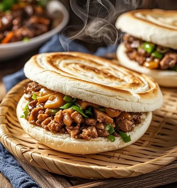 Roujiamo với hương vị hấp dẫn là biểu tượng của văn hóa ẩm thực địa phương