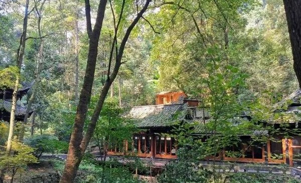Toàn bộ ngôi chùa ẩn mình sâu trong núi