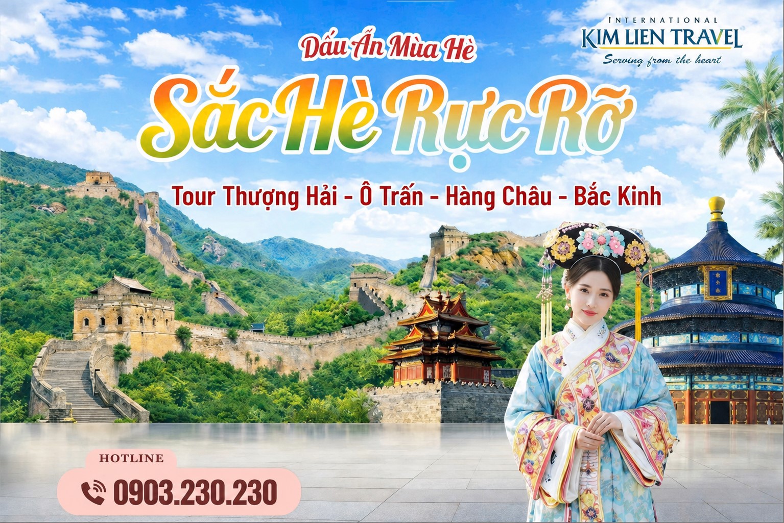 Tour Hà Nội - Thượng Hải - Hàng Châu - Ô Trấn - Bắc Kinh 7N6Đ Hè 2026 (Bay CA)