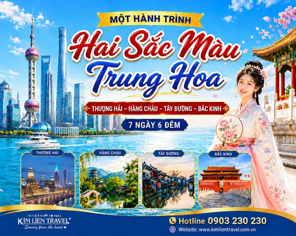 Tour Thượng Hải - Hàng Châu - Tây Đường - Bắc Kinh -7N6Đ Hè 2026 (Bay VNA)