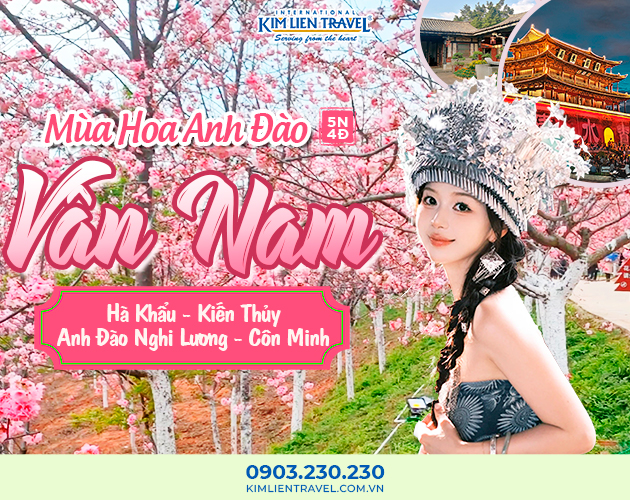 Tour Kiến Thuỷ - Anh Đào Nghi Lương - Côn Minh 5N4Đ