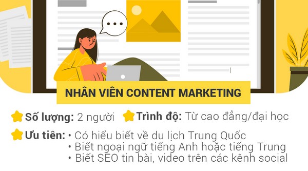 Tuyển Dụng Nhân Viên Content Marketing Du Lịch